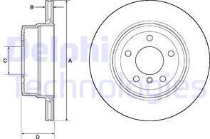 Delphi BG4695C - Disque de frein cwaw.fr