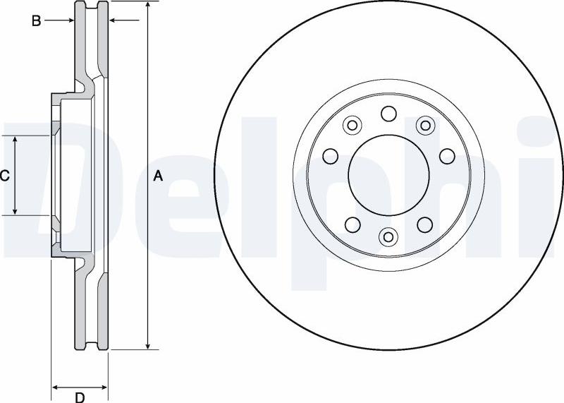 Delphi BG4696C18B1 - Disque de frein cwaw.fr