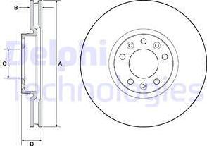 Delphi BG4696C - Disque de frein cwaw.fr