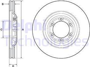 Delphi BG4697C - Disque de frein cwaw.fr