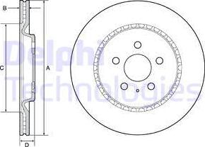 Delphi BG4643C - Disque de frein cwaw.fr