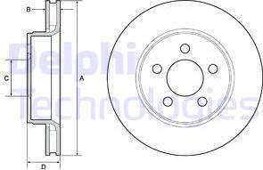 Delphi BG4642 - Disque de frein cwaw.fr