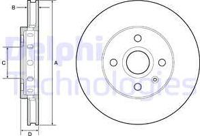 Delphi BG4647C - Disque de frein cwaw.fr