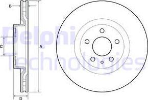 Delphi BG4654C - Disque de frein cwaw.fr