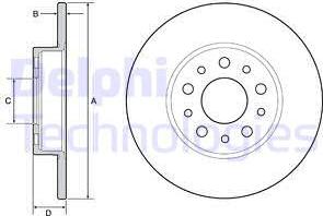 Delphi BG4655C - Disque de frein cwaw.fr