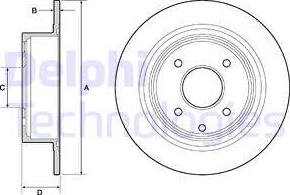 Delphi BG4666C - Disque de frein cwaw.fr