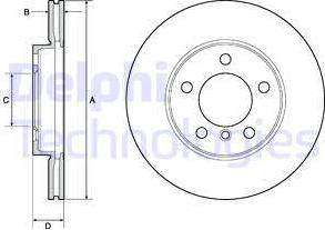 Delphi BG4668C - Disque de frein cwaw.fr