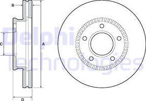 Delphi BG4663C - Disque de frein cwaw.fr