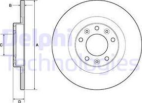 Delphi BG4662C - Disque de frein cwaw.fr