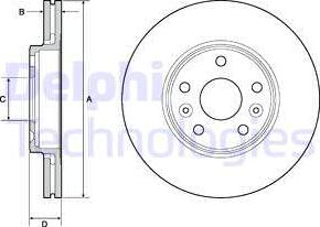 Delphi BG4667C - Disque de frein cwaw.fr