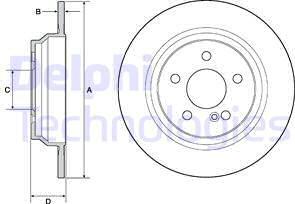 Delphi BG4686C - Disque de frein cwaw.fr