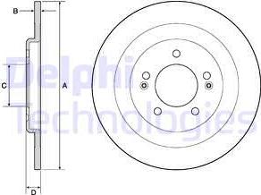 Delphi BG4688C - Disque de frein cwaw.fr