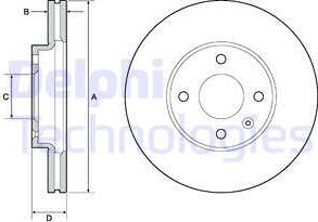 Delphi BG4671C - Disque de frein cwaw.fr