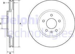 Delphi BG4672C - Disque de frein cwaw.fr