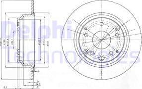 Delphi BG4095 - Disque de frein cwaw.fr