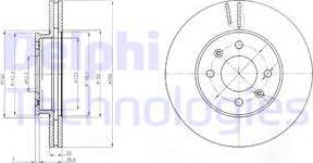 Delphi BG4096C-18B1 - Disque de frein cwaw.fr