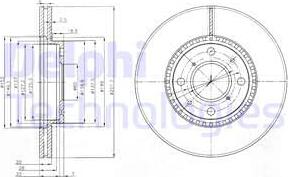 Delphi BG4049C - Disque de frein cwaw.fr