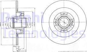 Delphi BG4044 - Disque de frein cwaw.fr