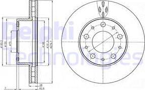 Delphi BG4059 - Disque de frein cwaw.fr