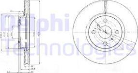 Delphi BG4054 - Disque de frein cwaw.fr