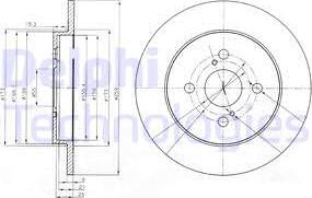 Delphi BG4055 - Disque de frein cwaw.fr