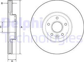 Delphi BG4056C - Disque de frein cwaw.fr