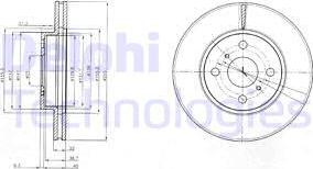 Delphi BG4053 - Disque de frein cwaw.fr