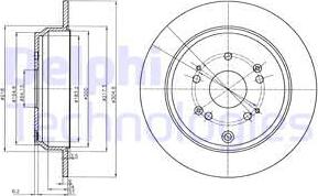 Delphi BG4064C - Disque de frein cwaw.fr