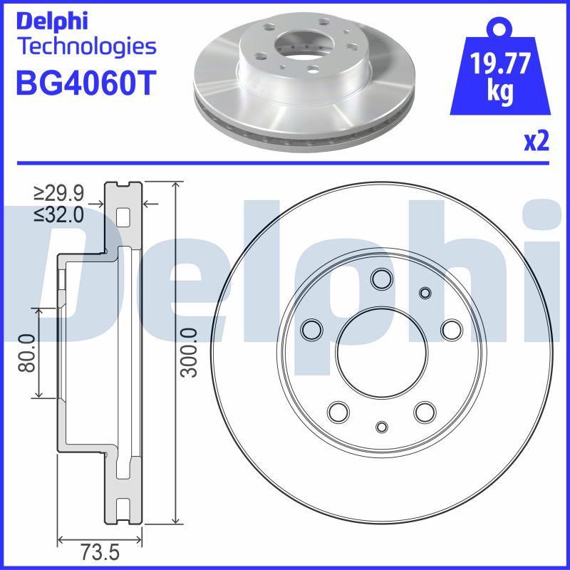 Delphi BG4060T - Disque de frein cwaw.fr