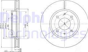 Delphi BG4068 - Disque de frein cwaw.fr