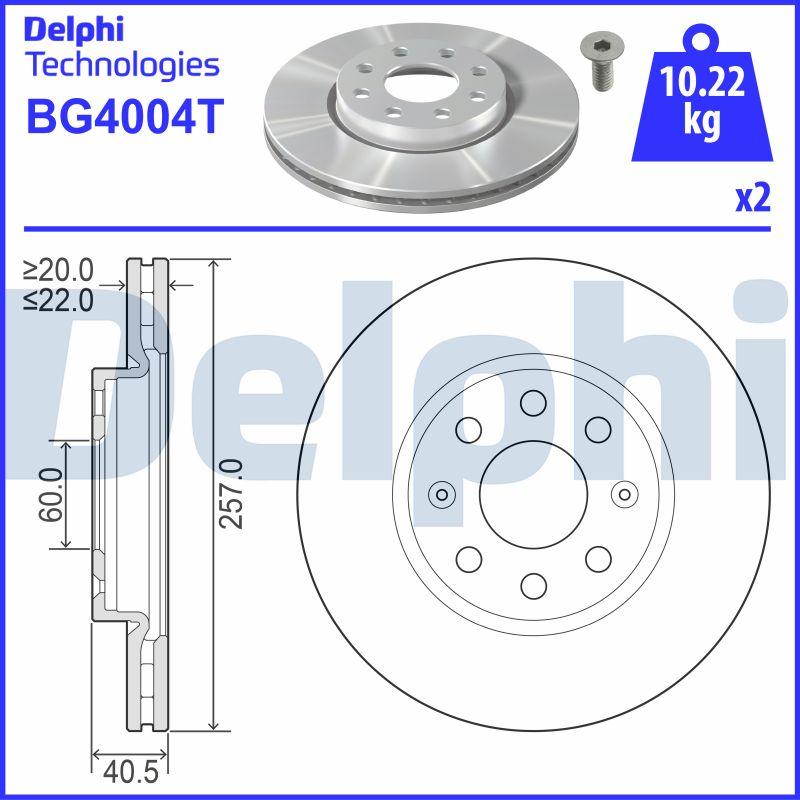 Delphi BG4004T - Disque de frein cwaw.fr