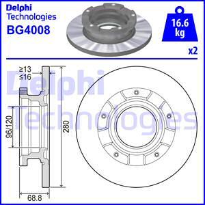 Delphi BG4008 - Disque de frein cwaw.fr