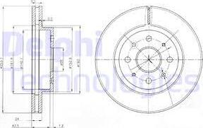 Delphi BG4019 - Disque de frein cwaw.fr