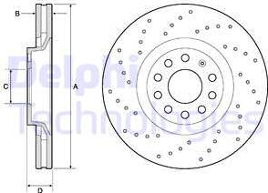 Delphi BG4086 - Disque de frein cwaw.fr