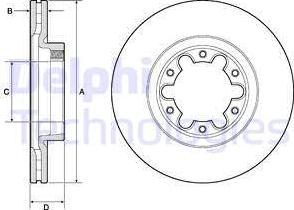 Delphi BG4039 - Disque de frein cwaw.fr