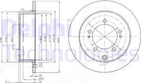 Delphi BG4037 - Disque de frein cwaw.fr