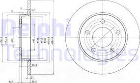 Delphi BG4025 - Disque de frein cwaw.fr