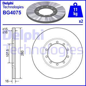 Delphi BG4075 - Disque de frein cwaw.fr