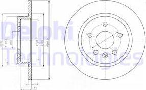 Delphi BG4199C-18B1 - Disque de frein cwaw.fr