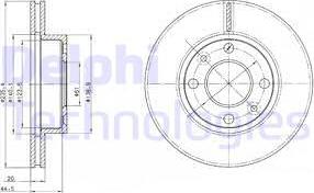 Delphi BG4195 - Disque de frein cwaw.fr