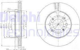 Delphi BG4148 - Disque de frein cwaw.fr