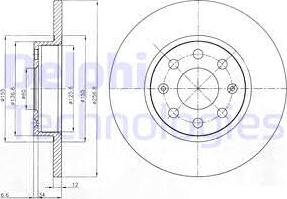 Delphi BG4155 - Disque de frein cwaw.fr