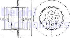 Delphi BG4156 - Disque de frein cwaw.fr