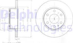 Delphi BG4164 - Disque de frein cwaw.fr