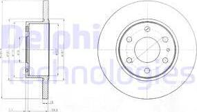 Delphi BG4165 - Disque de frein cwaw.fr