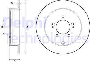 Delphi BG4161C - Disque de frein cwaw.fr