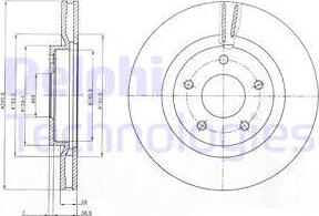 Delphi BG4109 - Disque de frein cwaw.fr