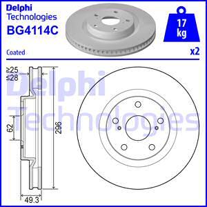 Delphi BG4114C-18B1 - Disque de frein cwaw.fr