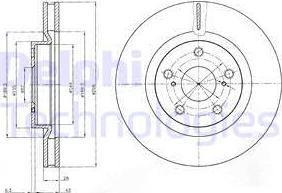 Delphi BG4114 - Disque de frein cwaw.fr