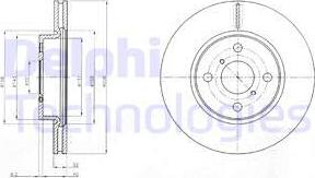 Delphi BG4116C-18B1 - Disque de frein cwaw.fr